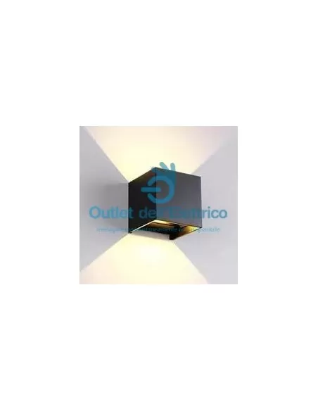 Applique murale LED Cubo 12W double émission 3000K anthracite IP65